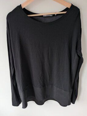 Tahari woman's long sleeve black shirt